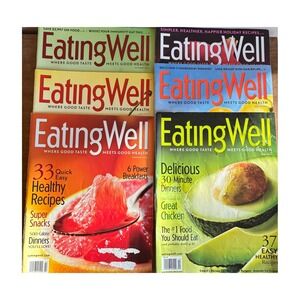 Eating Well Magazine 2010‎ Lot of 6 Issues Healthy Recipes Nutrition Cooking